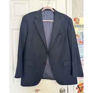 Suitsupply Vitale Barberis Canonico 100% Wool Dark Blue Mens Blazer Size 46S